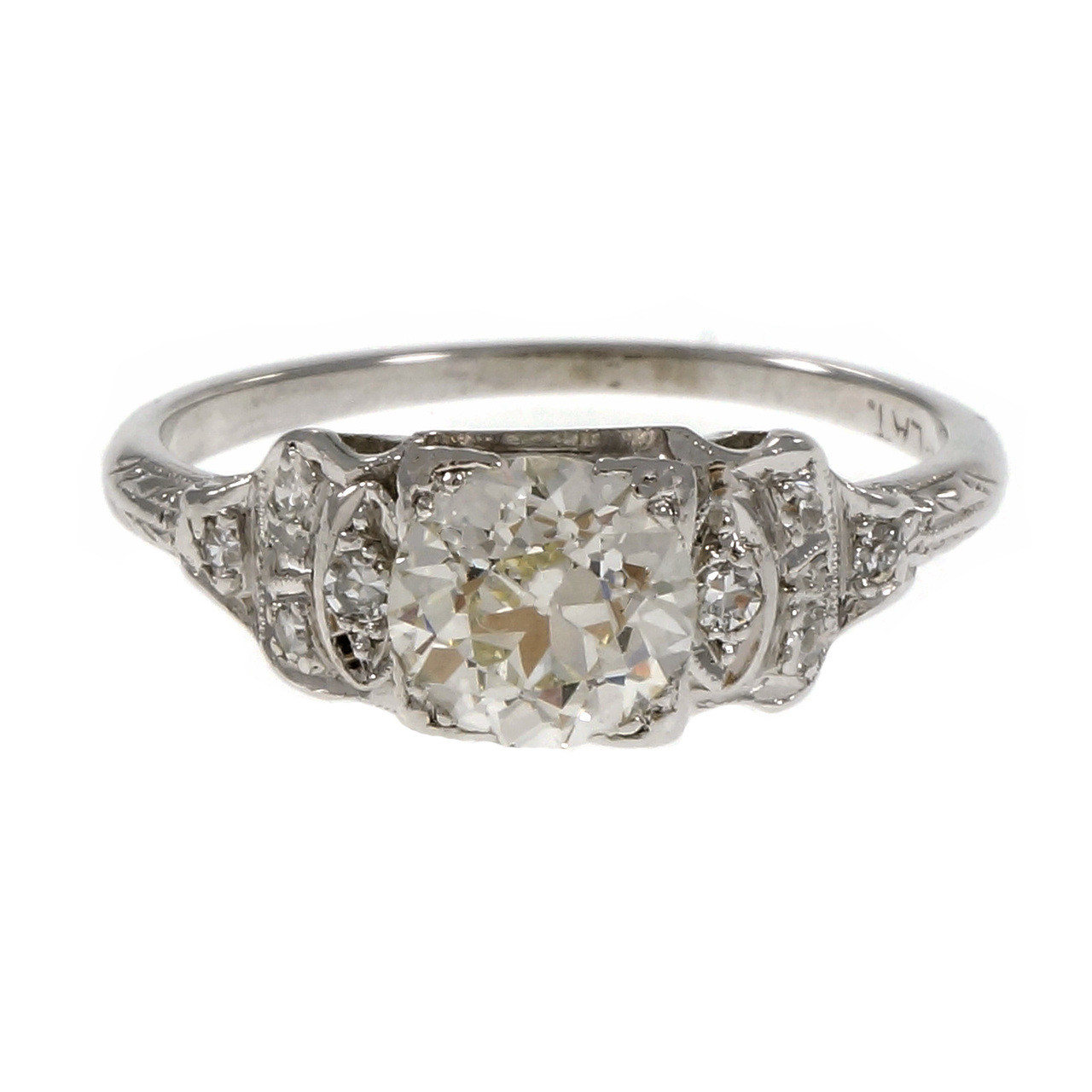 1920's platinum diamond engagement ring