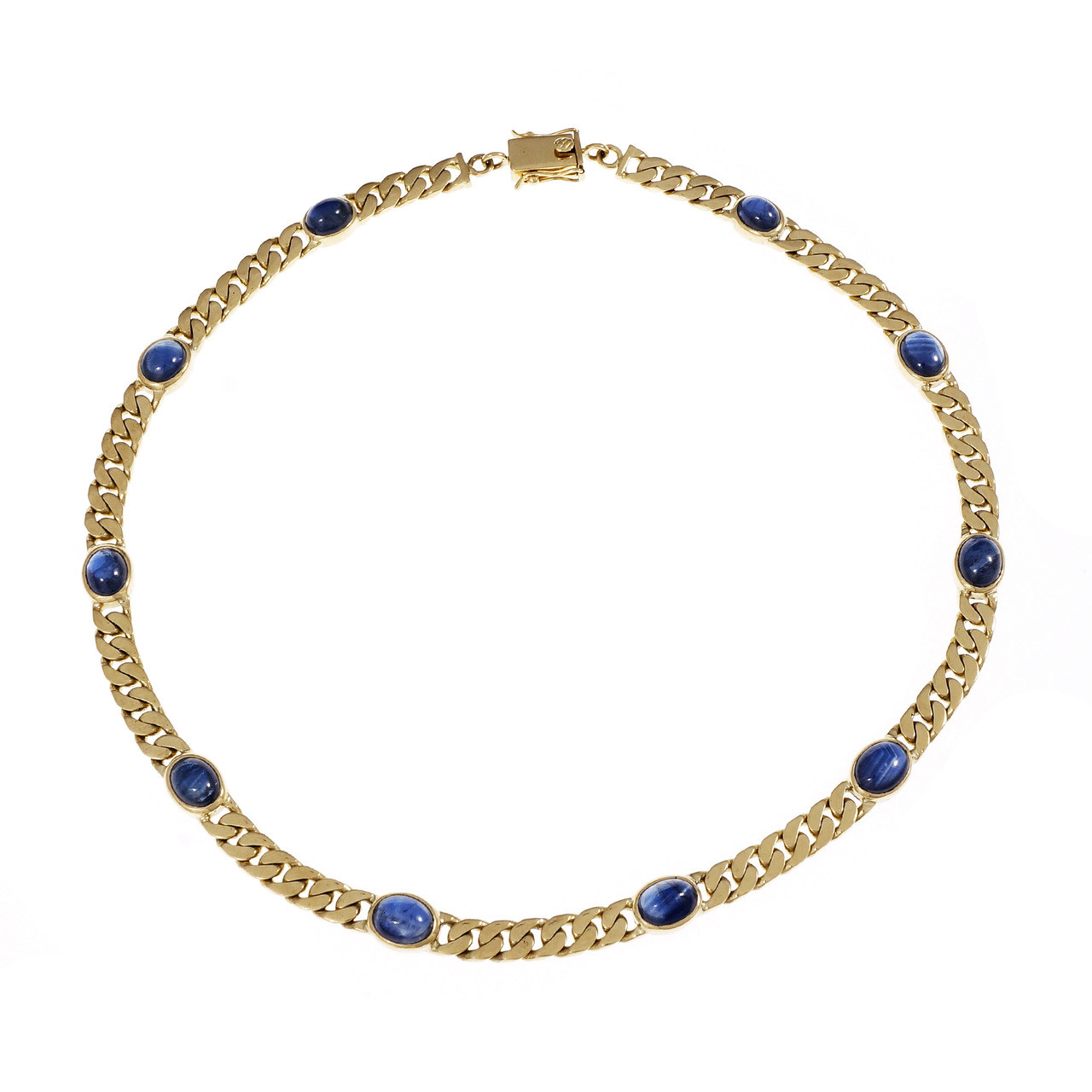 Rose Cut Diamond & Light Blue Sapphire Victorian Necklace