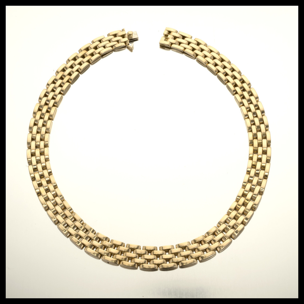 cartier maillon panthere five row yellow gold necklace