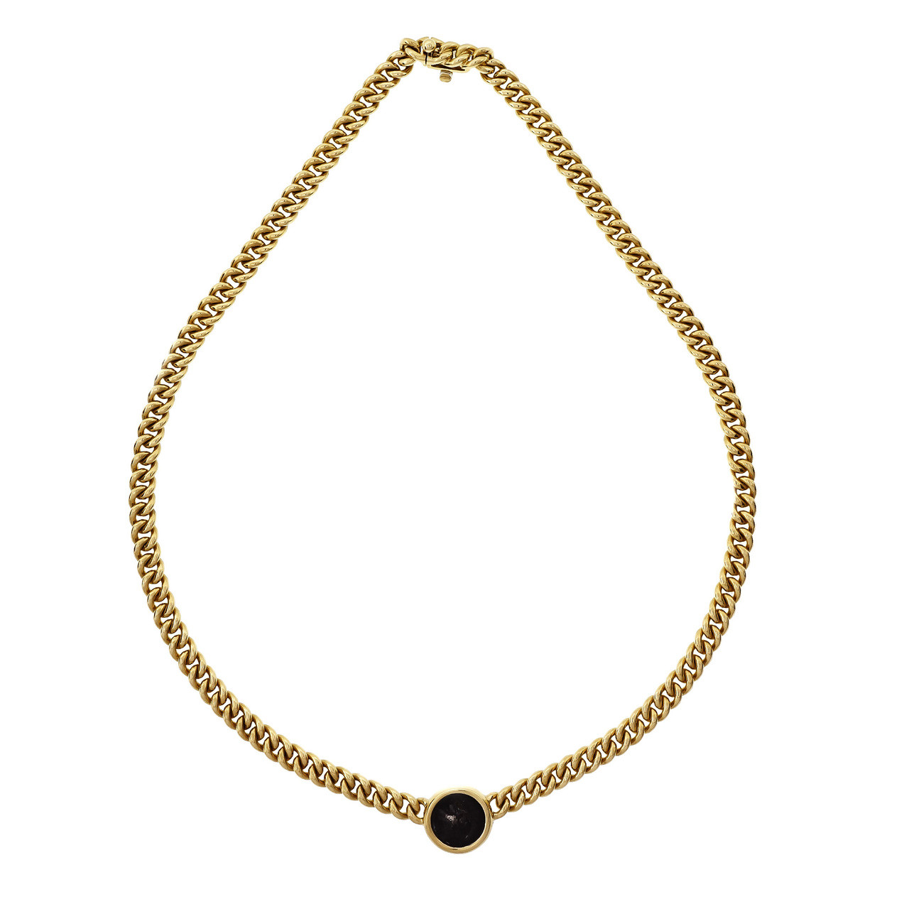 bvlgari gold coin necklace