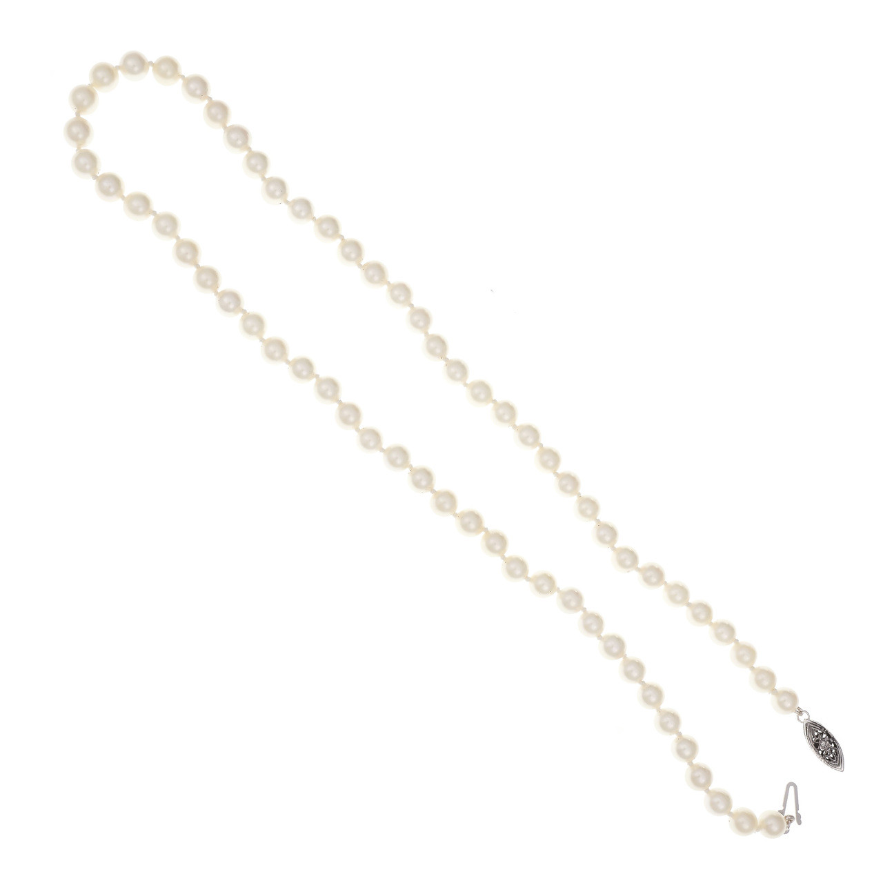 Estate 1960 Japanese Akoya Cultured Pearl Necklace 18 Inches 6