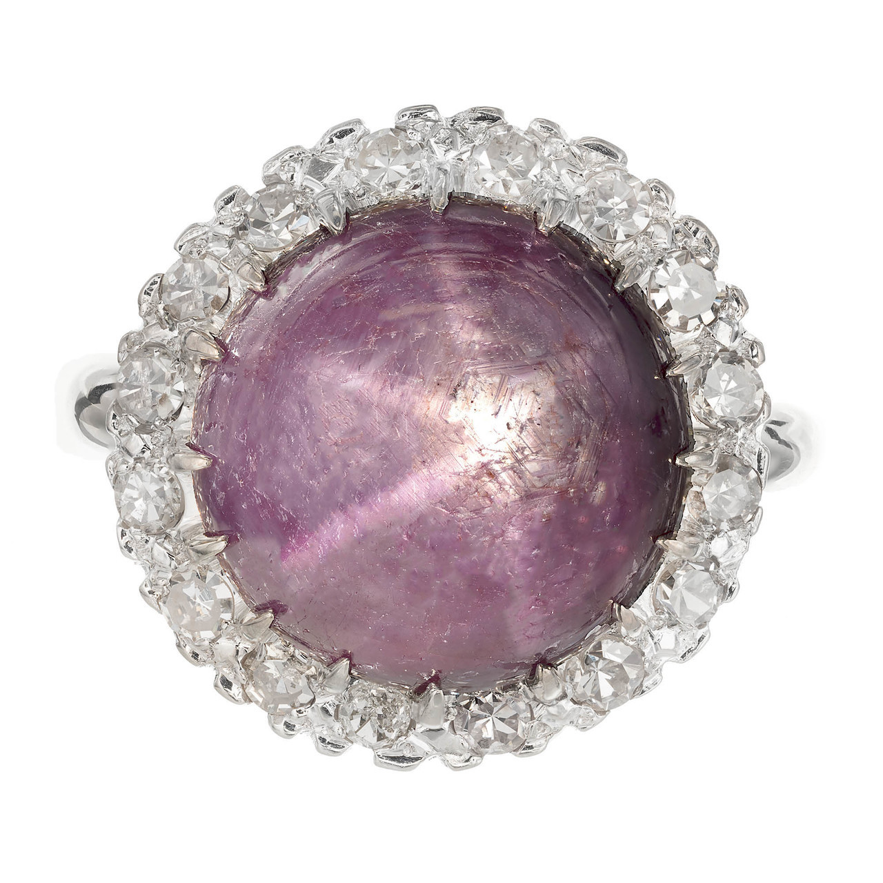 Star Sapphire 33ct and Diamond Platinum Ring, Michele's Estate Jewelry and  Silver