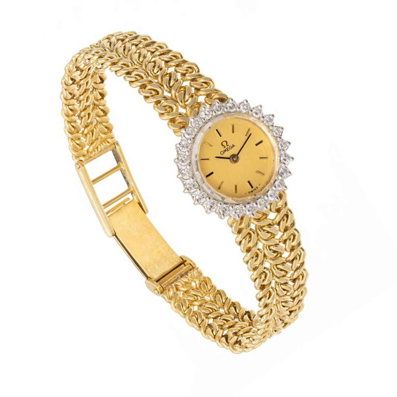 omega 24k gold watch