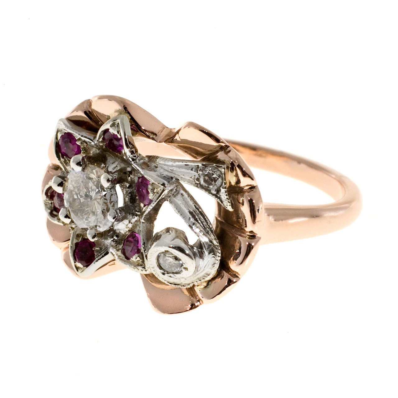 Reina - Vintage Flower Ring main image 0