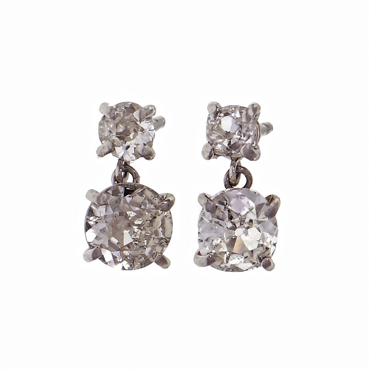Textured diamond earrings