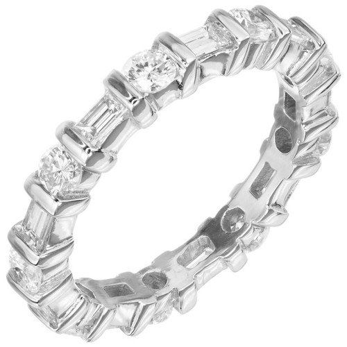Peter Suchy 1.59 Carat Diamond White Gold Eternity Wedding Band Ring