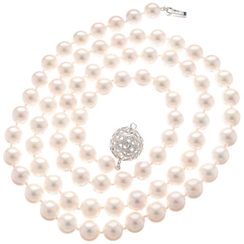 Akoya Pearl Diamond Gold Necklace