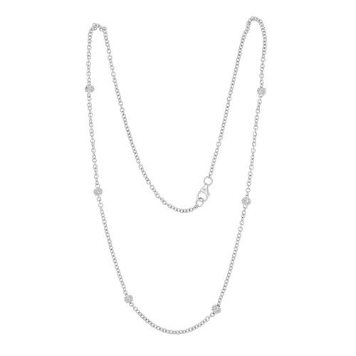 .30 Carat Diamond by the Yard White Gold Necklace