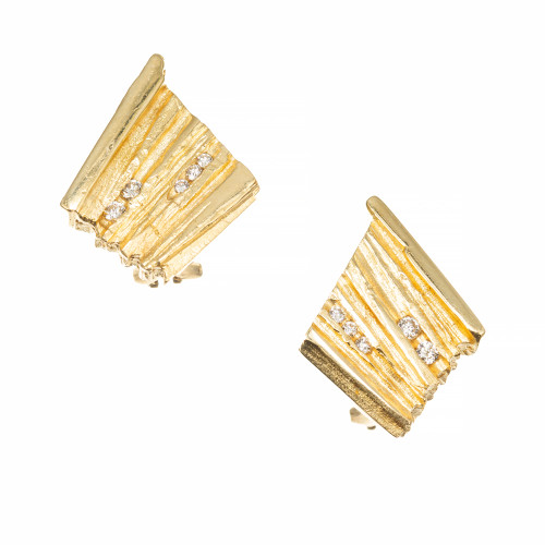 Susa .7 Carat Diamond Yellow Gold Earrings