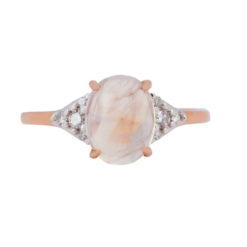 Peter Suchy 1.75 Carat Moonstone Diamond Rose Gold Ring