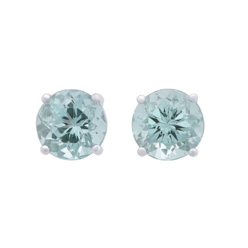 Peter Suchy 2.07 Carat Aquamarine White Gold Stud Earrings