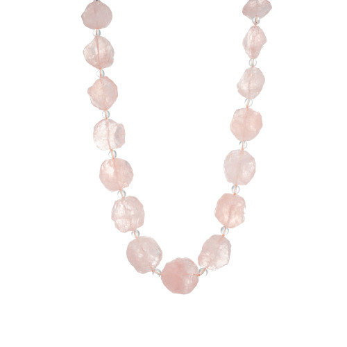 Peter Suchy 9.30 Carat Rose Quartz Sterling Silver Necklace