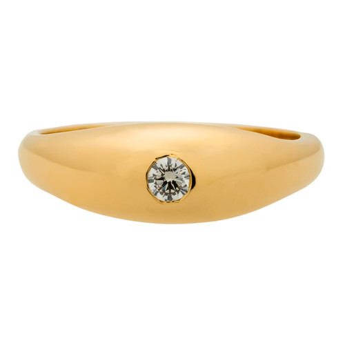 Peter Suchy .9 Carat Diamond Yellow Gold Unisex Ring