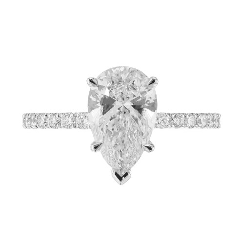 1.63 Carat Lab Grown Diamond White Gold Engagement Ring