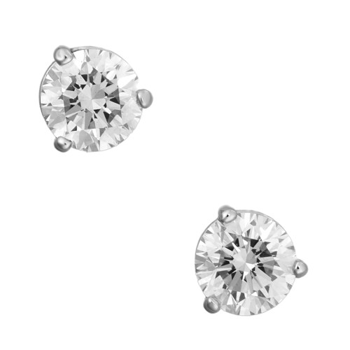 1.51 Carat Lab Grown Diamond White Gold Stud Earrings