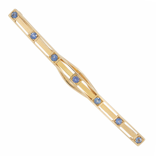 GIA Certified Montana Yogo Gulch Sapphire Hair Barrette