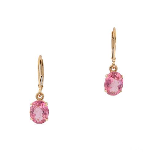 Peter Suchy 4.18 Carat Tourmaline Yellow Gold Dangle Earrings
