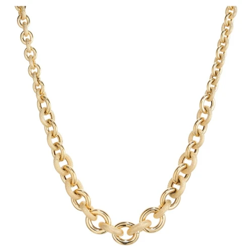 14k Yellow Gold Graduating Link Necklace