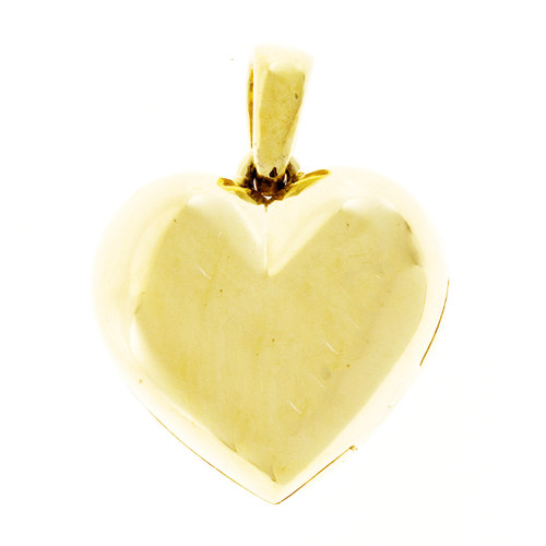 Estate 18k Heavy Solid Hinged Handmade Diamond Heart Locket Opens ...