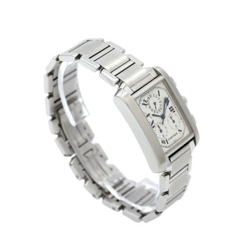 Cartier Steel Tank Francaise 2303 Quartz Chronograph Wrist Watch ...