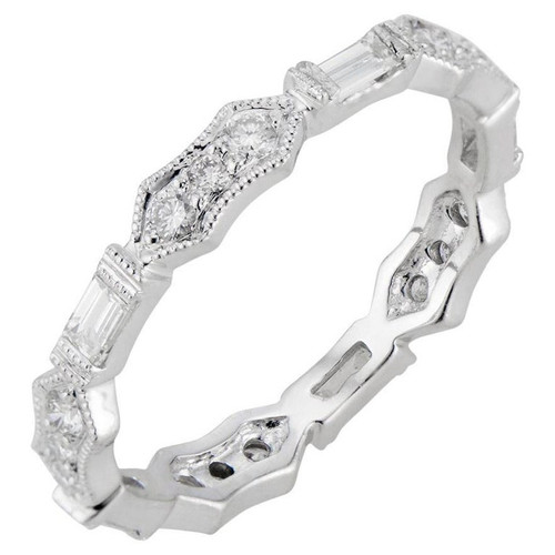 Peter Suchy .60 Carat Diamond Platinum Wedding Band Ring