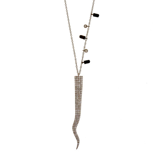 Meira T Designer Diamond Necklace 18k White Gold Retired Style