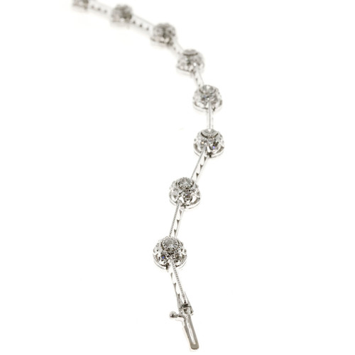 Tacori Platinum Diamond .90ct Bead Set Hinged Link Bracelet ...
