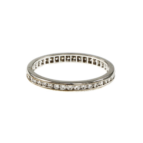 Peter Suchy  Channel Set Diamond Band Eternity Ring 18k White Gold 