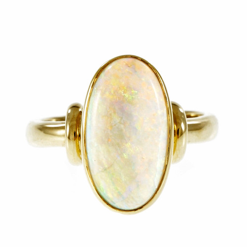 Peter Suchy GIA Certified Natural Opal Ring 18k Yellow Gold 