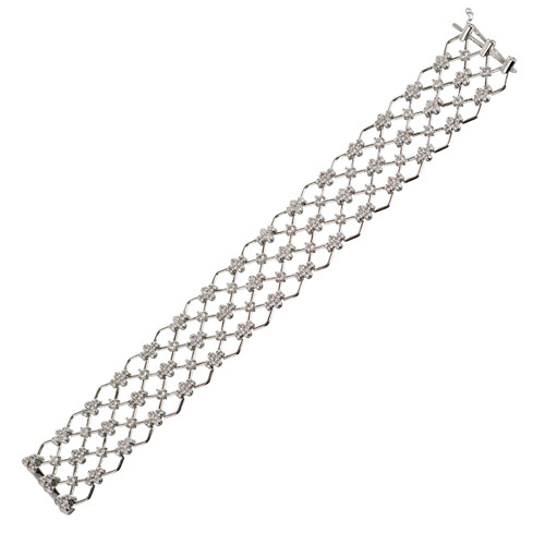 Kwait Jasmine 5.28 Carat Diamond White Gold Bracelet