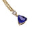 Peter Suchy triangle Tanzanite Diamond pendant Necklace
