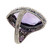 Antique Art Deco Filigree 6.00ct Marquise Amethyst Pearl Ring 