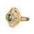 GIA Certified 1.38 Carat Tsavorite Garnet Diamond 18k Yellow Gold Ring