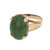 Vintage 1960 Jadeite Jade Ring 18k Yellow Gold GIA Certified Dyed