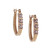 Diamond Hoop Earrings 14k Gold Hinged Post