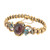 Victorian 8.00 Carat Garnet Diamond Yellow Gold Bracelet