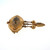 Antique Georgian 1830 14k Yellow Gold Black Enamel Textured Pin 