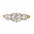 EGL Certified 1.35 Carat Diamond Yellow Gold Three-Stone Engagement Ring