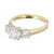 EGL Certified 1.35 Carat Diamond Yellow Gold Three-Stone Engagement Ring