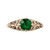 GIA Certified .57 Carat Emerald Yellow Gold Engagement Ring