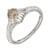 GIA Certified .54 Carat Light Brown Diamond Platinum Engagement Ring