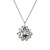 1.58 Carat Diamond Platinum Flower Pendant Necklace