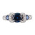 GIA Certified 1.36 Carat Blue Sapphire Diamond Platinum Engagement Ring