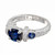 GIA Certified 1.36 Carat Blue Sapphire Diamond Platinum Engagement Ring