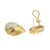 .70 Carat Diamond Yellow Gold Flame Design Earrings