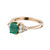 GIA Certified 1.09 Carat Emerald Diamond 14k Yellow Gold Ring