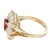 GIA Certified .80 Carat Ruby Diamond 18k Yellow Gold Cocktail Ring
