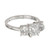 GIA Certified 2.87 Carat Diamond Three-Stone Platinum Ring