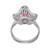 GIA Certified .92 Carat Ruby Diamond White Gold Ballerina Cocktail Ring