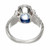 5.24ct Antique Cushion Cut Ceylon Sapphire Diamond Engagement Ring